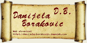 Danijela Boraković vizit kartica